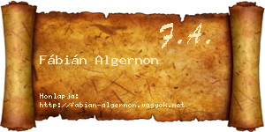 Fábián Algernon névjegykártya