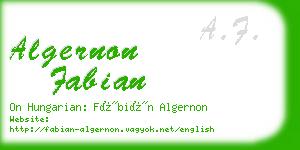 algernon fabian business card